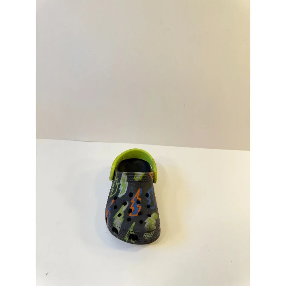 Crocs Kids Toddlers Classic Lightning Bolt Black Multicolor US 7
